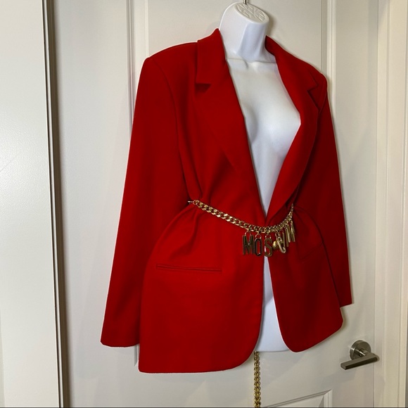 Vintage Red Stylish Blazer Size US 12 - Picture 5 of 12